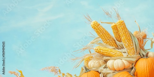Autumn Harvest Corn Pumpkin...