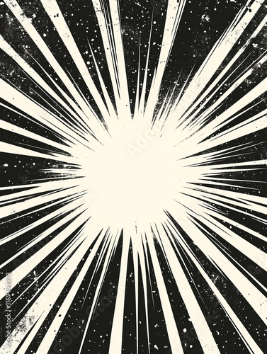 Abstract Black and White Ra...