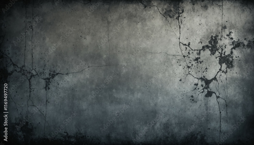 Fototapeta premium Dark concrete grunge texture with soft worn effects