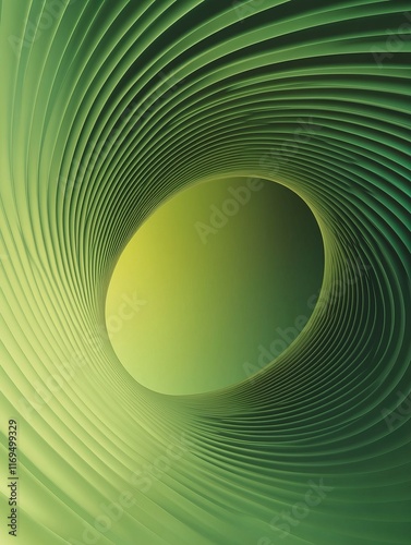 Abstract Green Swirling Tun...