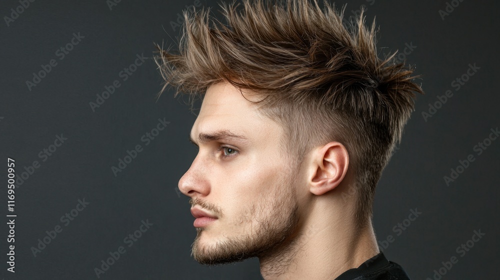 A man with a shaved beard and short hair A man with a shaved beard and short hair