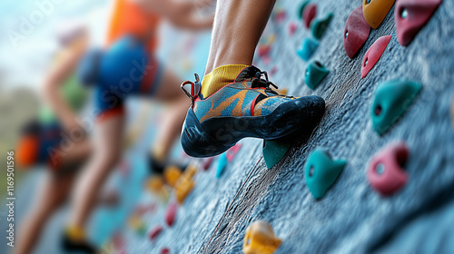 Climber's foothold on a support
