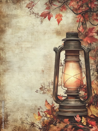 Autumnal Lantern Among Colo...