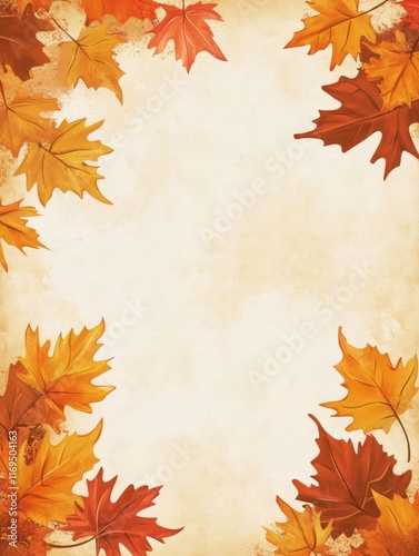 Autumn Leaves Frame on Anti...