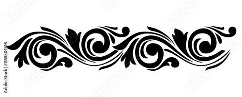 Ornamental stencil for decoration. Decorative stencil for applying paint and decorative coatings. Interior and exterior design, fabric and furniture decoration. Plotter or laser cutting.