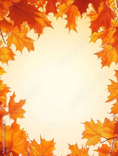 Autumn Maple Leaves Frame A...