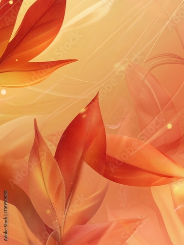 Abstract orange leaves in a...