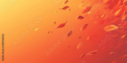 Autumn Leaves Falling on Or...