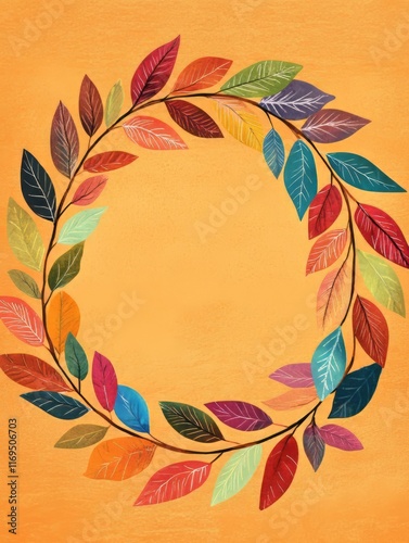 Colorful Autumn Leaves Form...