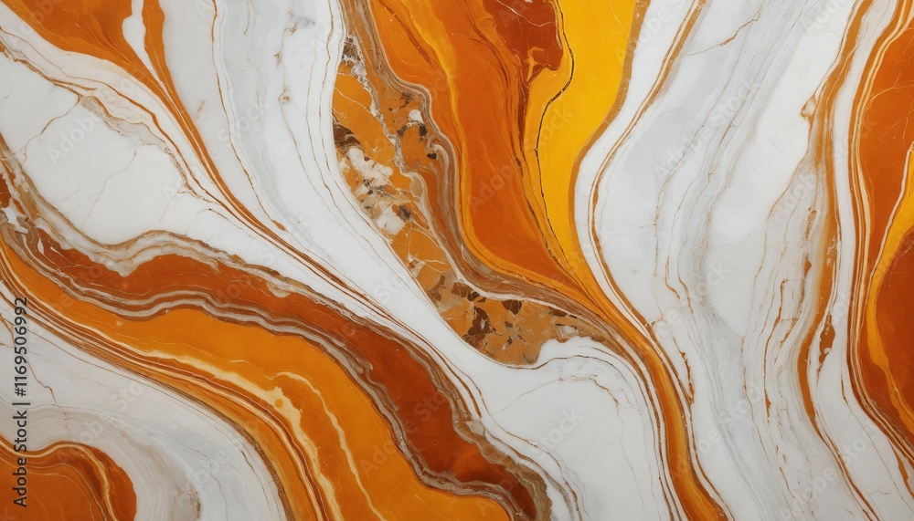 Polished marble with rich orange and yellow tones Polished marble with rich orange and yellow tones