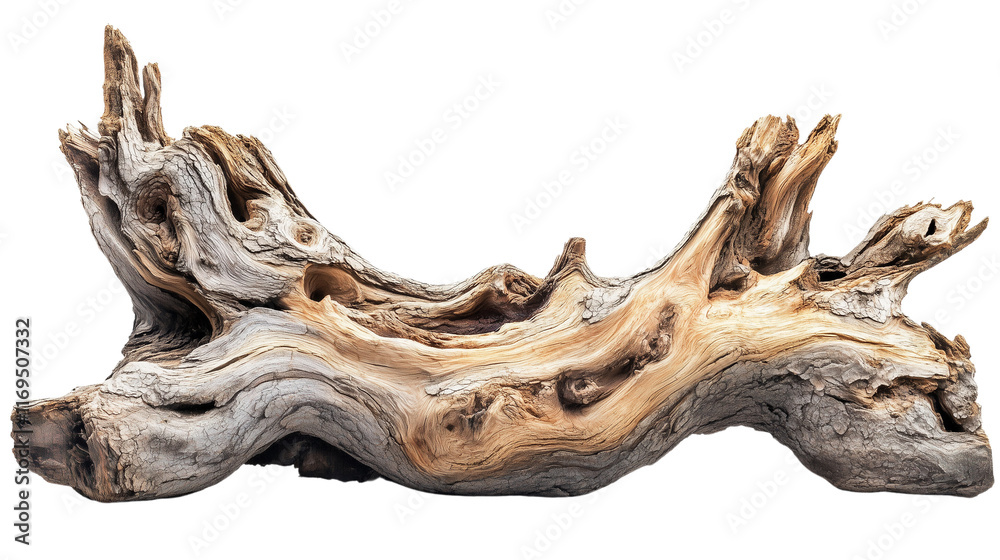 A driftwood sculpture, isolated a PNG file with, on a Transparent Background A driftwood sculpture, isolated a PNG file with, on a Transparent Background
