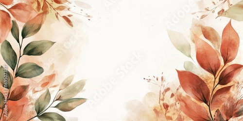 Watercolor Autumn Leaves Ab...