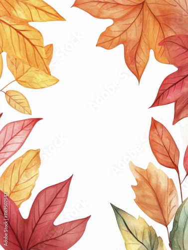 Autumn leaves frame waterco...