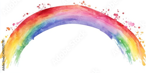 Watercolor Rainbow Arc Pain...