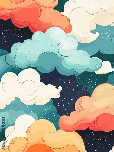 Colorful Cloudscape Night S...