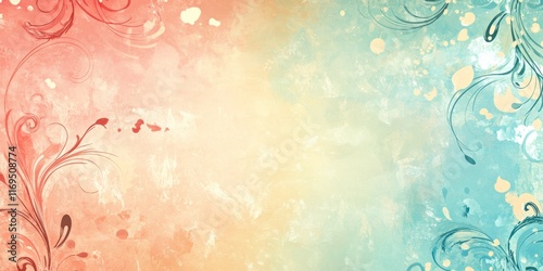 Abstract Pastel Swirls Back...