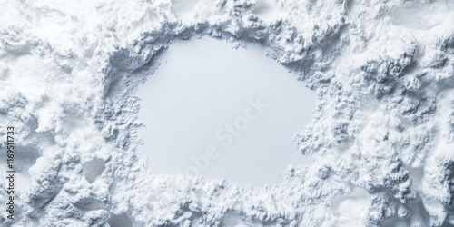 White powder forms a textur...