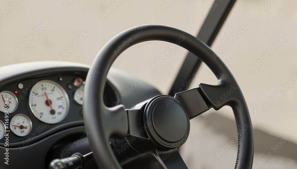 Steering wheel and dashboard of a vehicle Steering wheel and dashboard of a vehicle