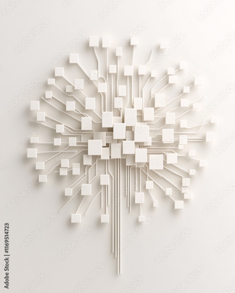 Fototapeta premium Abstract White Structure on White Background