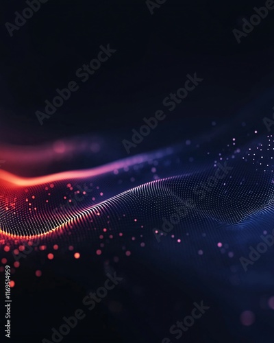 Abstract colorful wave patterns with sparkles