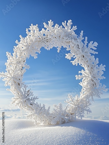 Frosty Snowflake Wreath In ...