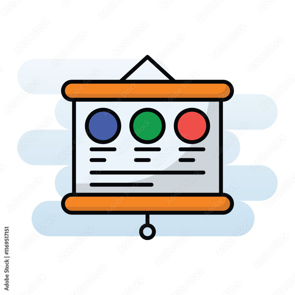 Presentation Board vector icon Presentation Board vector icon