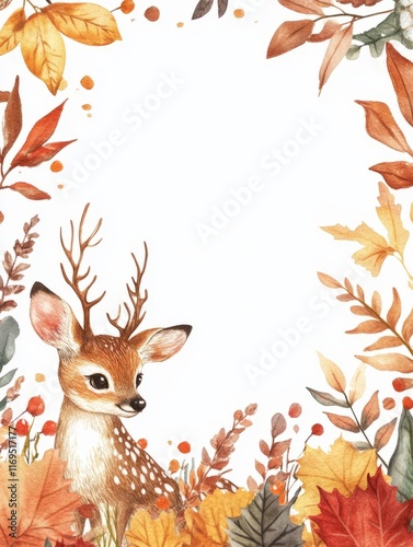 Adorable Fawn Surrounded by...