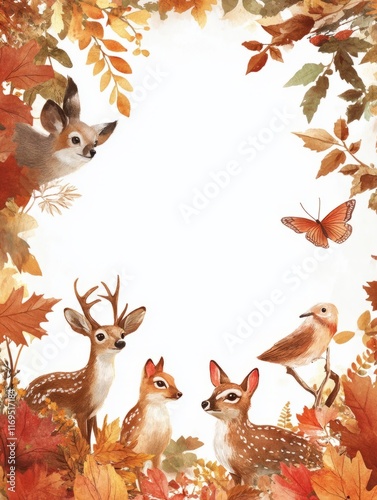 Autumn Watercolor Scene Fea...