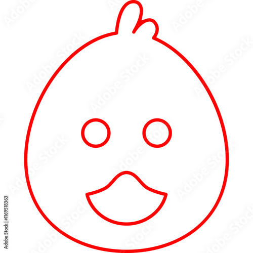 Duck Face icon single vector illustration