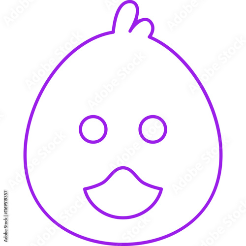 Duck Face icon single vector illustration