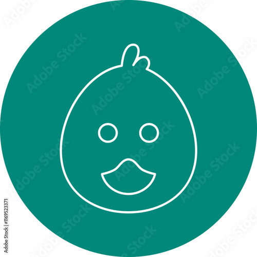 Duck Face icon single vector illustration