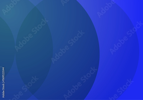 An abstract blue background with circles features a dynamic arrangement of circles in varying sizes, creating an engaging and modern visual effect.