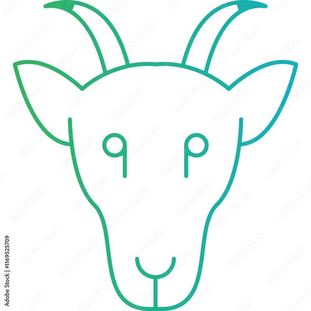 Goat Face icon single vector illustration Goat Face icon single vector illustration