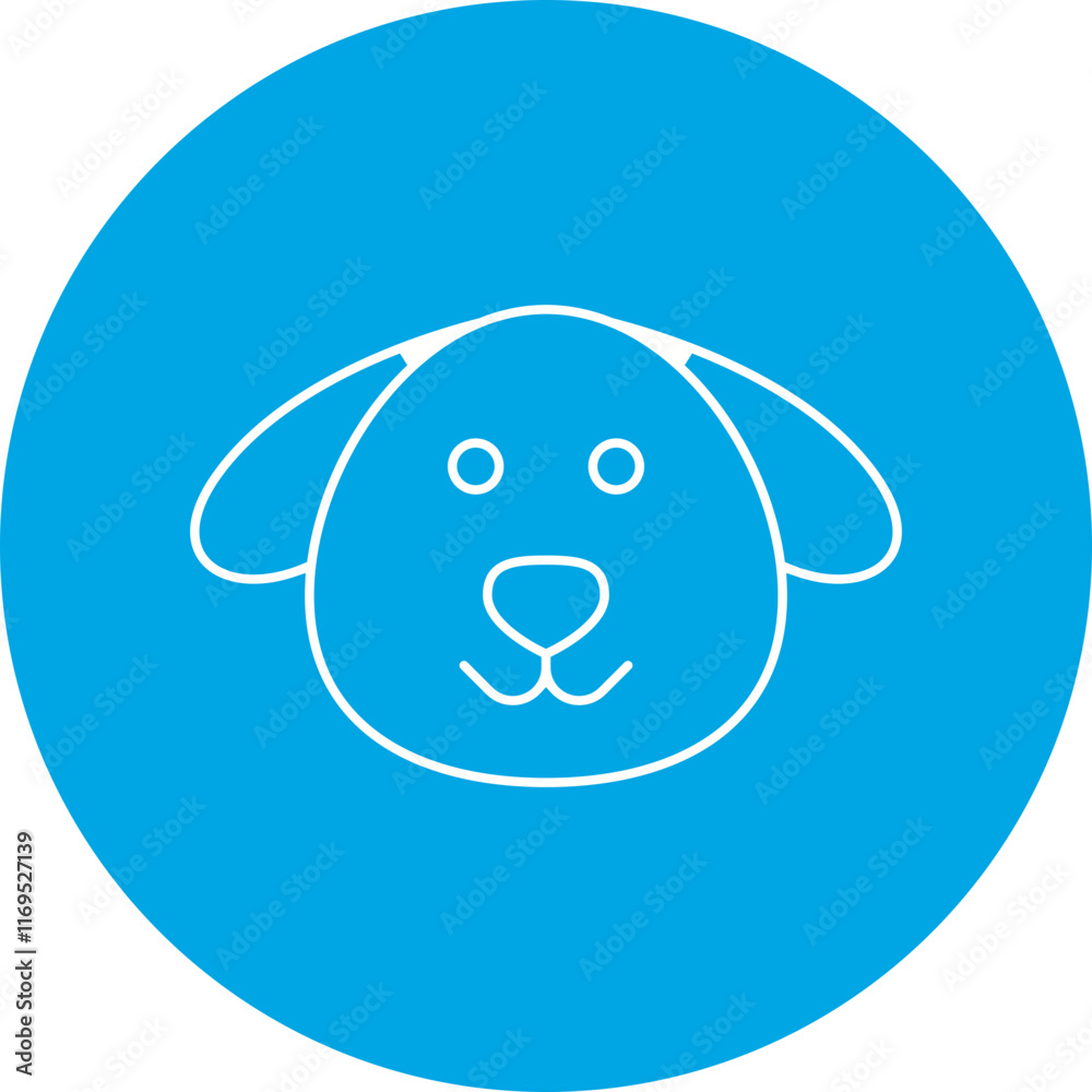 Dog Face icon single vector illustration Dog Face icon single vector illustration