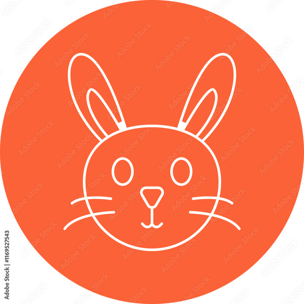 Rabbit Face icon single vector illustration Rabbit Face icon single vector illustration