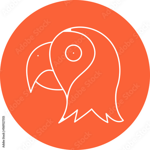Wallpaper Mural Parrot Face icon single vector illustration Torontodigital.ca