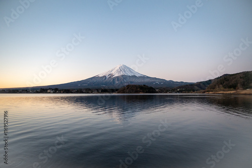 mount Fuji mirror lake sunrise 
