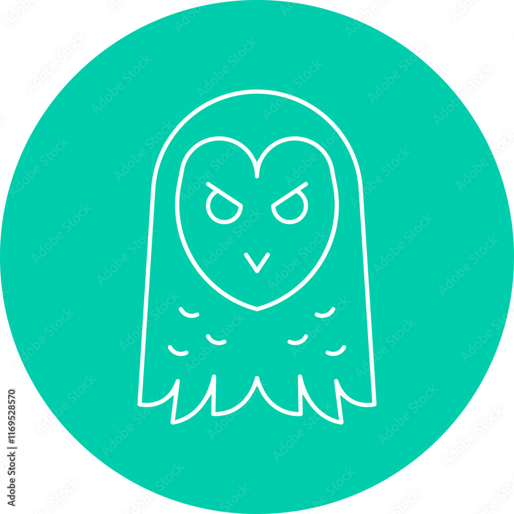 Owl Face icon single vector illustration Owl Face icon single vector illustration
