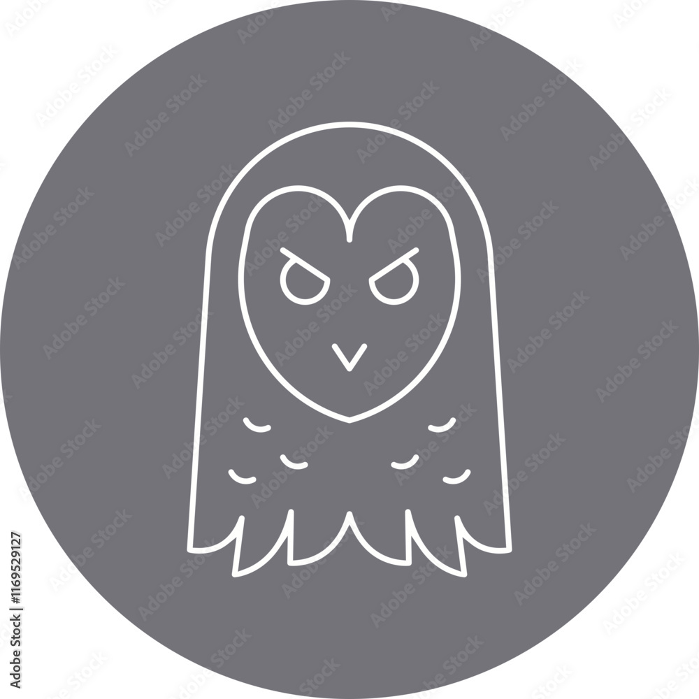 Owl Face icon single vector illustration Owl Face icon single vector illustration