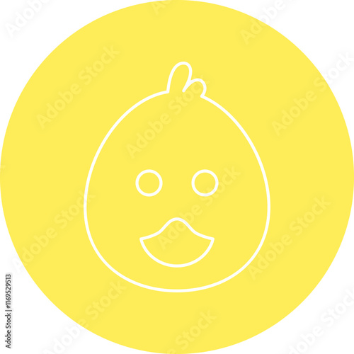 Duck Face icon single vector illustration