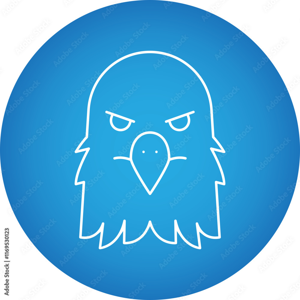 Eagle Face icon single vector illustration Eagle Face icon single vector illustration