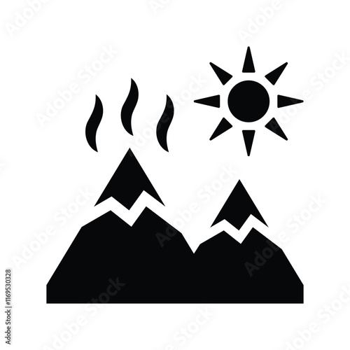 Retreating glacier icon