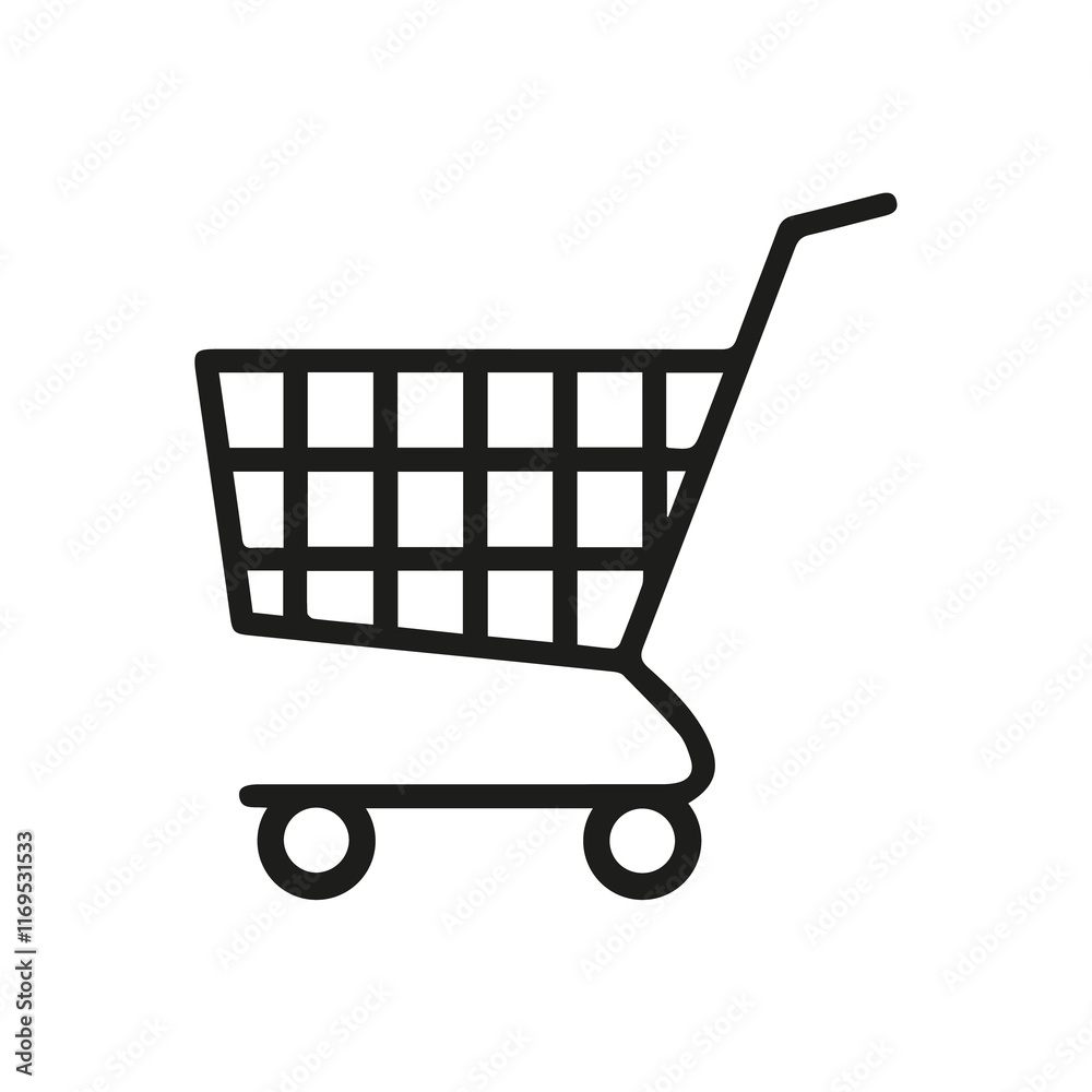Shopping Cart Icon with whaite background. Shopping Cart Icon with whaite background.