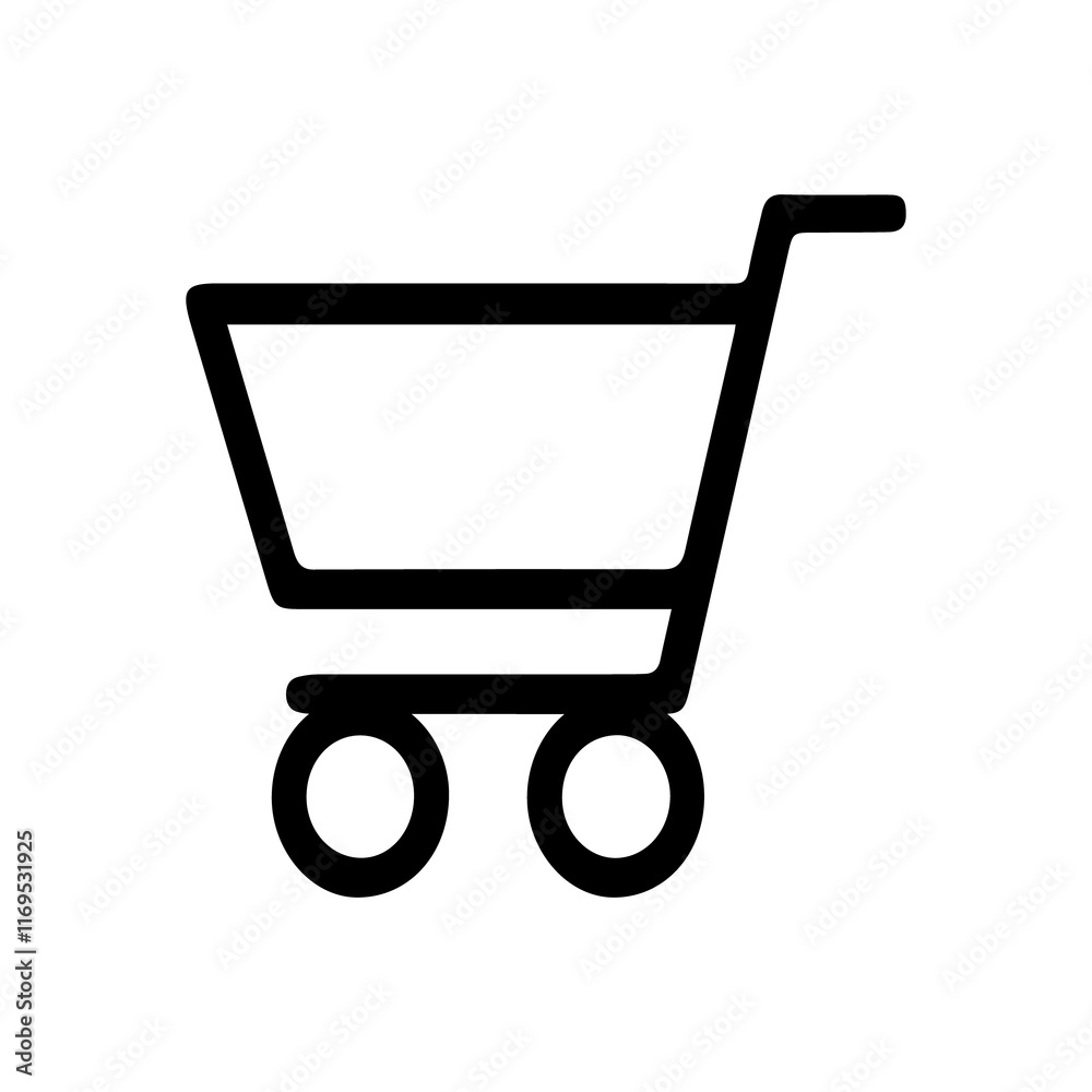 Shopping Cart Icon with whaite background. Shopping Cart Icon with whaite background.
