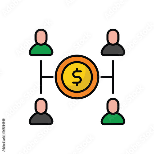 Crowd Funding vector icon