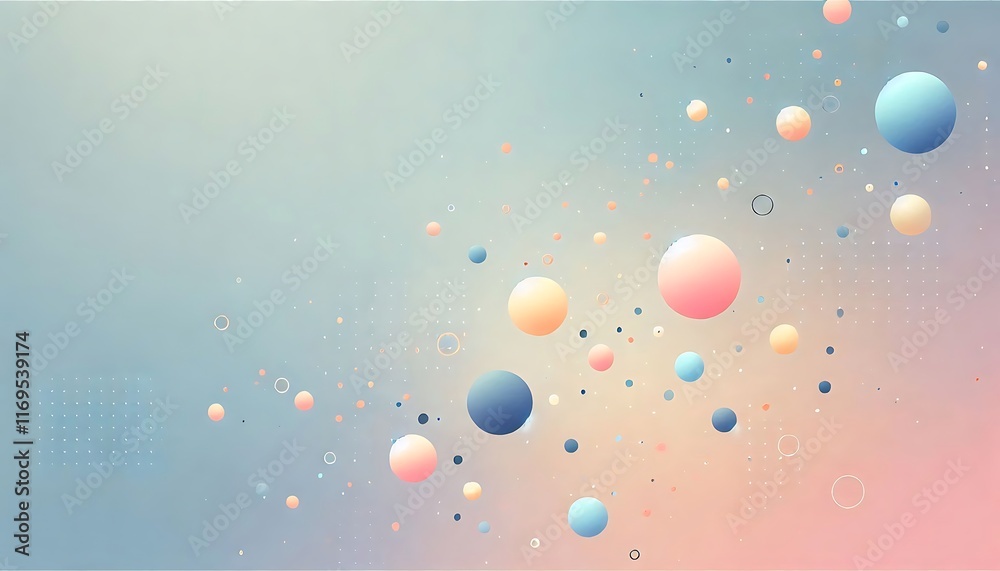 Subtle pastel polka dots on a smooth gradient background created using generative AI for minimalistic banners Subtle pastel polka dots on a smooth gradient background created using generative AI for minimalistic banners