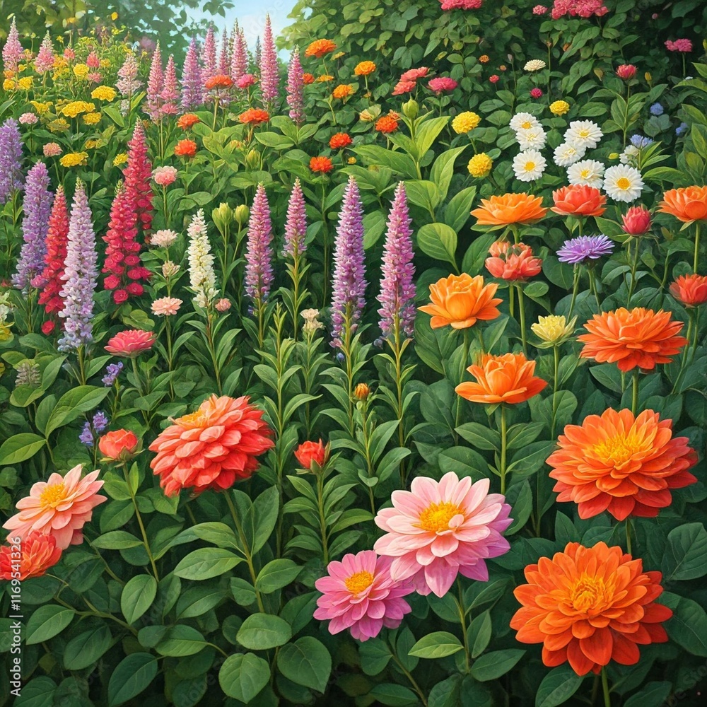 Naklejka premium flowers in the garden