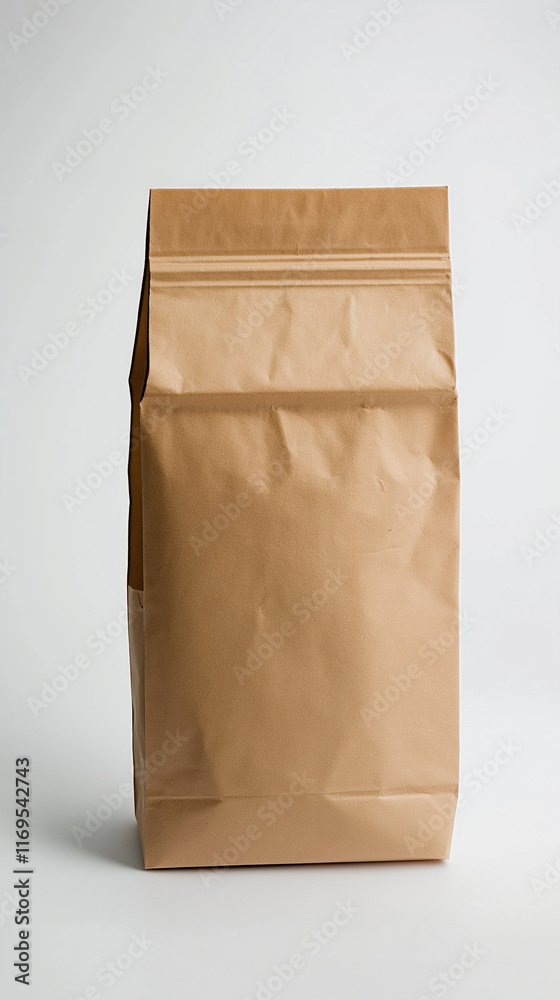 Brown Paper Bag on White Background Brown Paper Bag on White Background