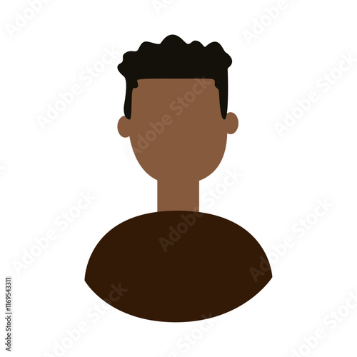 Vector flat illustration in grayscale. Avatar, user profile, person icon, gender neutral silhouette, profile picture. Suitable for social media profiles, icons, screensavers and as a template.