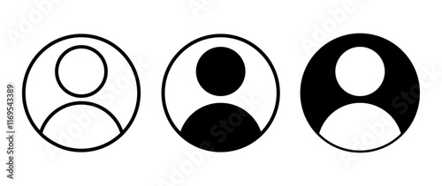 Vector flat illustration in black color. Avatar, user profile, person icon, gender neutral silhouette, profile picture. Suitable for social media profiles, icons, screensavers and as a template.